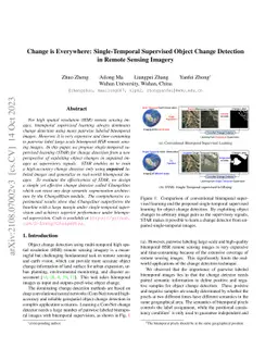 Change is Everywhere: Single-Temporal Supervised Object Change Detection
  in Remote Sensing Imagery
