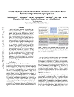 Towards a Safety Case for Hardware Fault Tolerance in Convolutional
  Neural Networks Using Activation Range Supervision