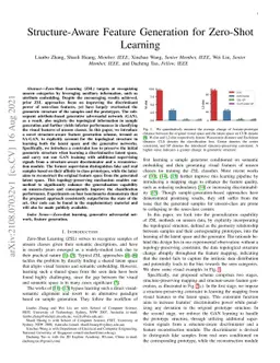 Structure-Aware Feature Generation for Zero-Shot Learning