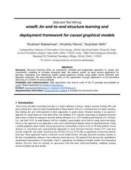 WiseR: An end-to-end structure learning and deployment framework for
  causal graphical models
