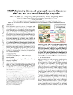 ROSITA: Enhancing Vision-and-Language Semantic Alignments via Cross- and
  Intra-modal Knowledge Integration