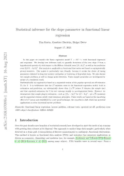 Statistical inference for the slope parameter in functional linear
  regression