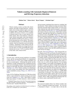Vehicle-counting with Automatic Region-of-Interest and
  Driving-Trajectory detection