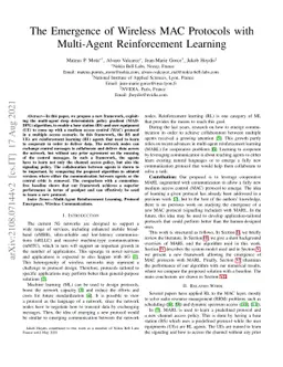 The Emergence of Wireless MAC Protocols with Multi-Agent Reinforcement
  Learning