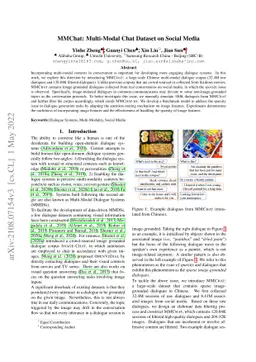 MMChat: Multi-Modal Chat Dataset on Social Media