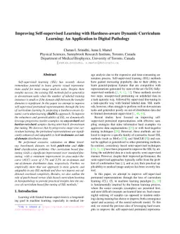 Improving Self-supervised Learning with Hardness-aware Dynamic
  Curriculum Learning: An Application to Digital Pathology