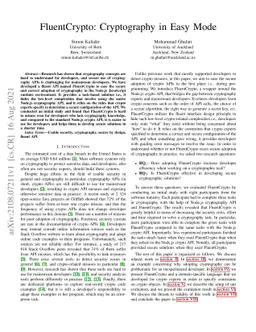 FluentCrypto: Cryptography in Easy Mode