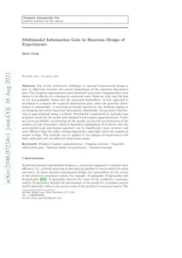 Multimodal Information Gain in Bayesian Design of Experiments