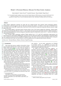 Metall: A Persistent Memory Allocator For Data-Centric Analytics