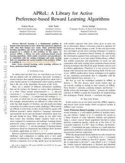 APReL: A Library for Active Preference-based Reward Learning Algorithms