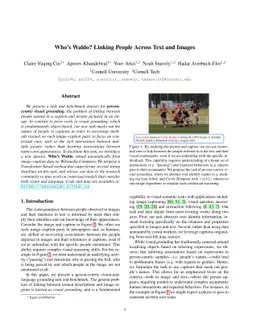 Who's Waldo? Linking People Across Text and Images