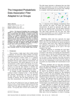 The Integrated Probabilistic Data Association Filter Adapted to Lie
  Groups