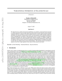 Variational Inference at Glacier Scale