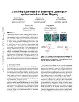 Clustering augmented Self-Supervised Learning: Anapplication to Land
  Cover Mapping