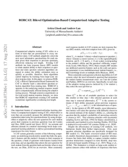 BOBCAT: Bilevel Optimization-Based Computerized Adaptive Testing