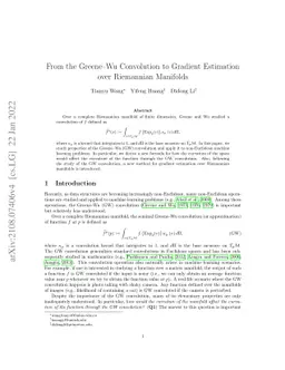 From the Greene--Wu Convolution to Gradient Estimation over Riemannian
  Manifolds