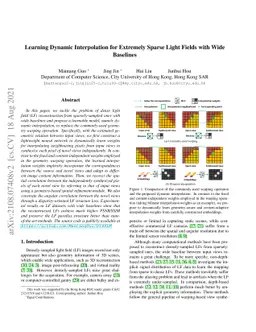 Learning Dynamic Interpolation for Extremely Sparse Light Fields with
  Wide Baselines