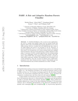 FARF: A Fair and Adaptive Random Forests Classifier