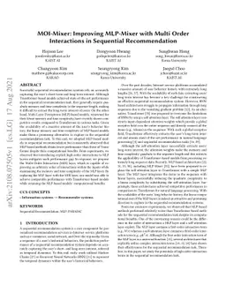 MOI-Mixer: Improving MLP-Mixer with Multi Order Interactions in
  Sequential Recommendation
