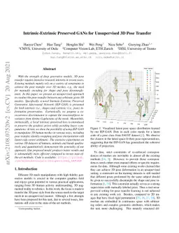 Intrinsic-Extrinsic Preserved GANs for Unsupervised 3D Pose Transfer