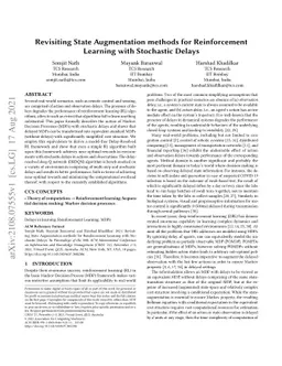 Revisiting State Augmentation methods for Reinforcement Learning with
  Stochastic Delays