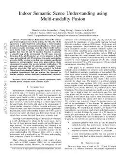 Indoor Semantic Scene Understanding using Multi-modality Fusion