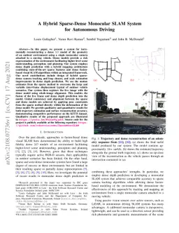 A Hybrid Sparse-Dense Monocular SLAM System for Autonomous Driving
