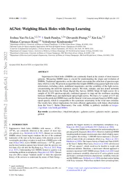 AGNet: Weighing Black Holes with Deep Learning
