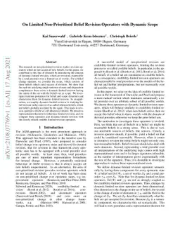 On Limited Non-Prioritised Belief Revision Operators with Dynamic Scope