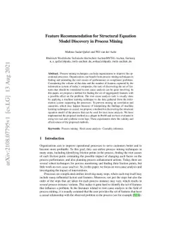 Feature Recommendation for Structural Equation Model Discovery in
  Process Mining