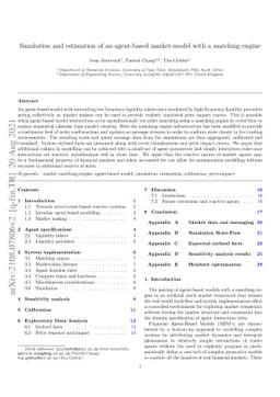 Simulation and estimation of an agent-based market-model with a matching
  engine