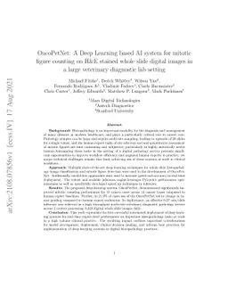 OncoPetNet: A Deep Learning based AI system for mitotic figure counting
  on H&E stained whole slide digital images in a large veterinary diagnostic
  lab setting