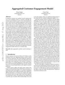 Aggregated Customer Engagement Model