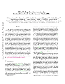 Global Pooling, More than Meets the Eye: Position Information is Encoded
  Channel-Wise in CNNs