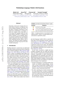 Modulating Language Models with Emotions