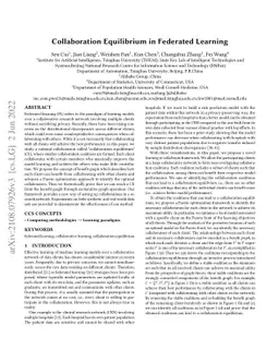 Collaboration Equilibrium in Federated Learning