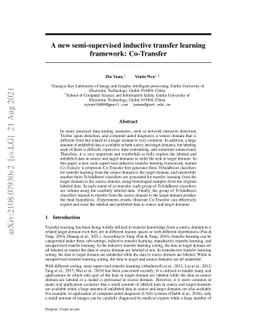 A new semi-supervised inductive transfer learning framework: Co-Transfer