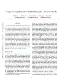Unsupervised Image Generation with Infinite Generative Adversarial
  Networks