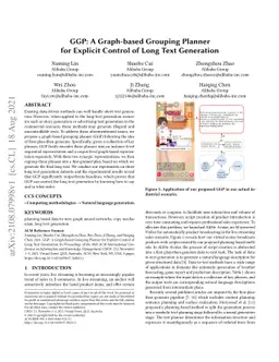 GGP: A Graph-based Grouping Planner for Explicit Control of Long Text
  Generation