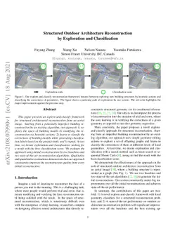 Structured Outdoor Architecture Reconstruction by Exploration and
  Classification
