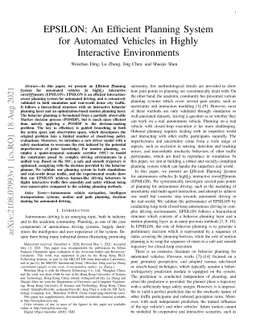 EPSILON: An Efficient Planning System for Automated Vehicles in Highly
  Interactive Environments