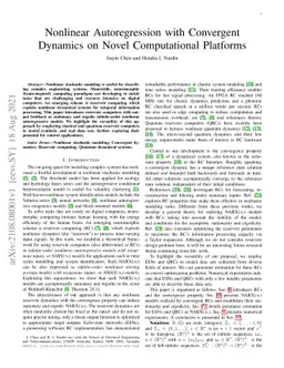 Nonlinear Autoregression with Convergent Dynamics on Novel Computational
  Platforms