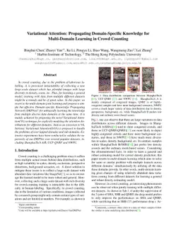 Variational Attention: Propagating Domain-Specific Knowledge for
  Multi-Domain Learning in Crowd Counting