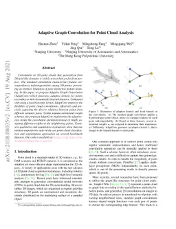 Adaptive Graph Convolution for Point Cloud Analysis