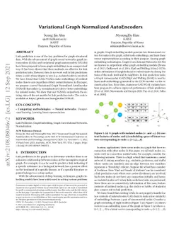 Variational Graph Normalized Auto-Encoders