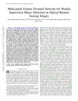 Multi-patch Feature Pyramid Network for Weakly Supervised Object
  Detection in Optical Remote Sensing Images