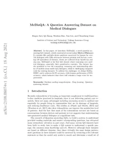 MeDiaQA: A Question Answering Dataset on Medical Dialogues