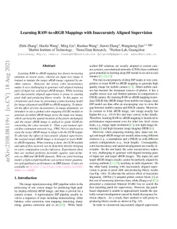 Learning RAW-to-sRGB Mappings with Inaccurately Aligned Supervision