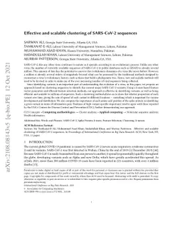 Effective and scalable clustering of SARS-CoV-2 sequences