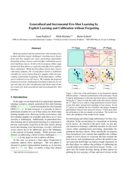 Generalized and Incremental Few-Shot Learning by Explicit Learning and
  Calibration without Forgetting